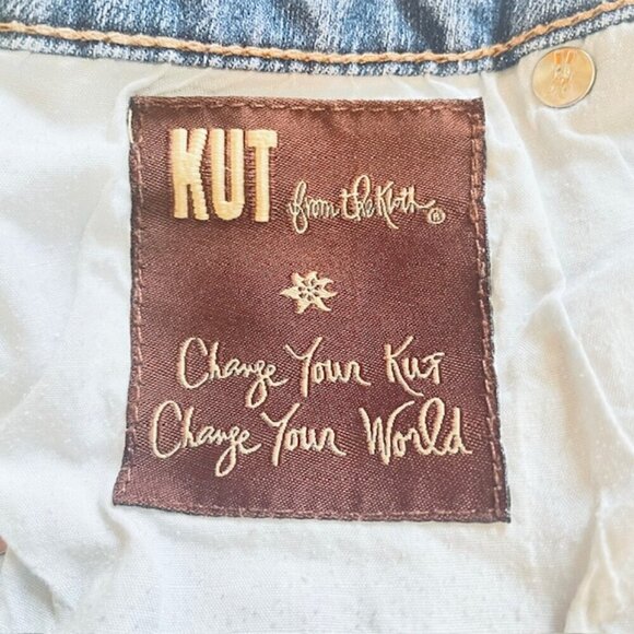 KUT FROM THE KLOTH Mid-Rise Stretch Bermuda Jean Shorts - Size 4 - Picture 4 of 6